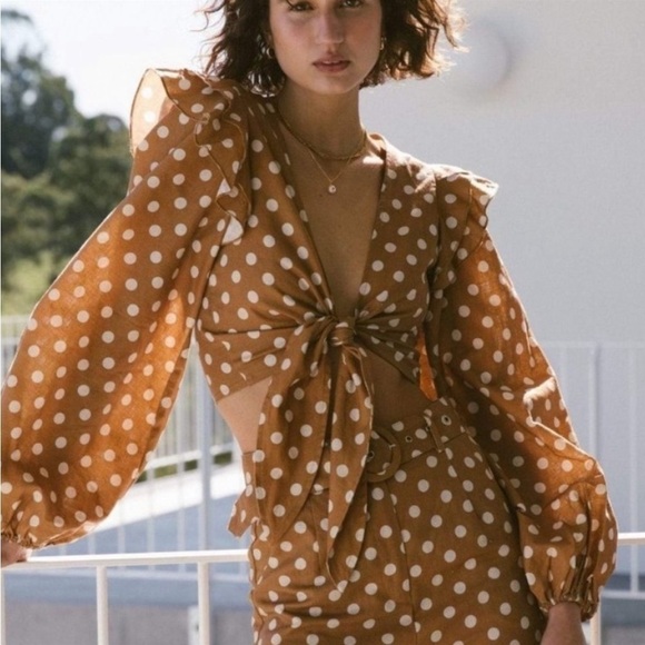 CHARLIE HOLIDAY
Nyla Tie-Front Crop Top spot size XL - Picture 4 of 5